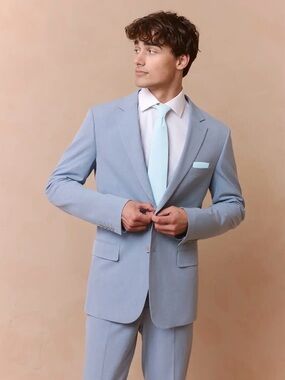 Azazie Matte Satin Skinny Tie And Pocket Square Set NWT